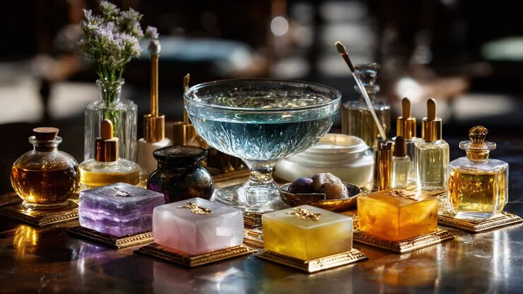 Cosmetics, perfumes and toiletries